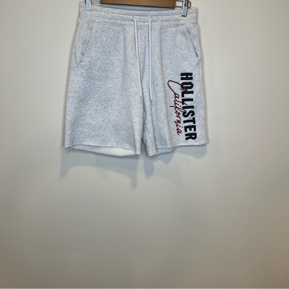 Hollister Fleece Lined Logo Drawstring Shorts